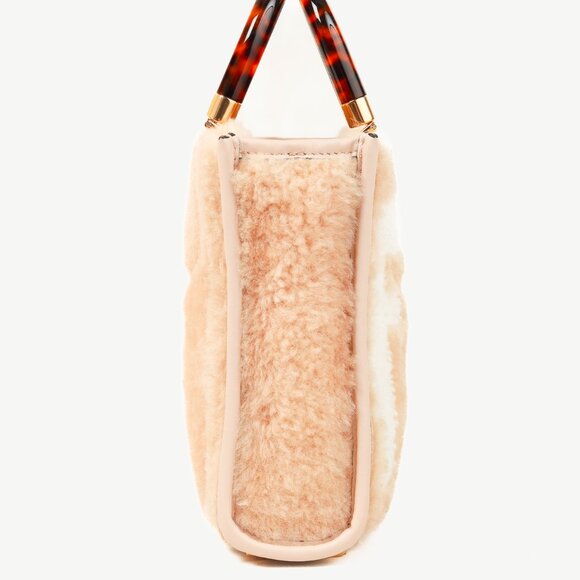 Fendi Mini Sunshine Shopper Tan Sheepskin Logo Mini-Bag - Picture 3 of 12